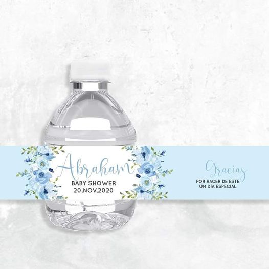 Etiqueta para botella de agua Diseño & Invitaciones